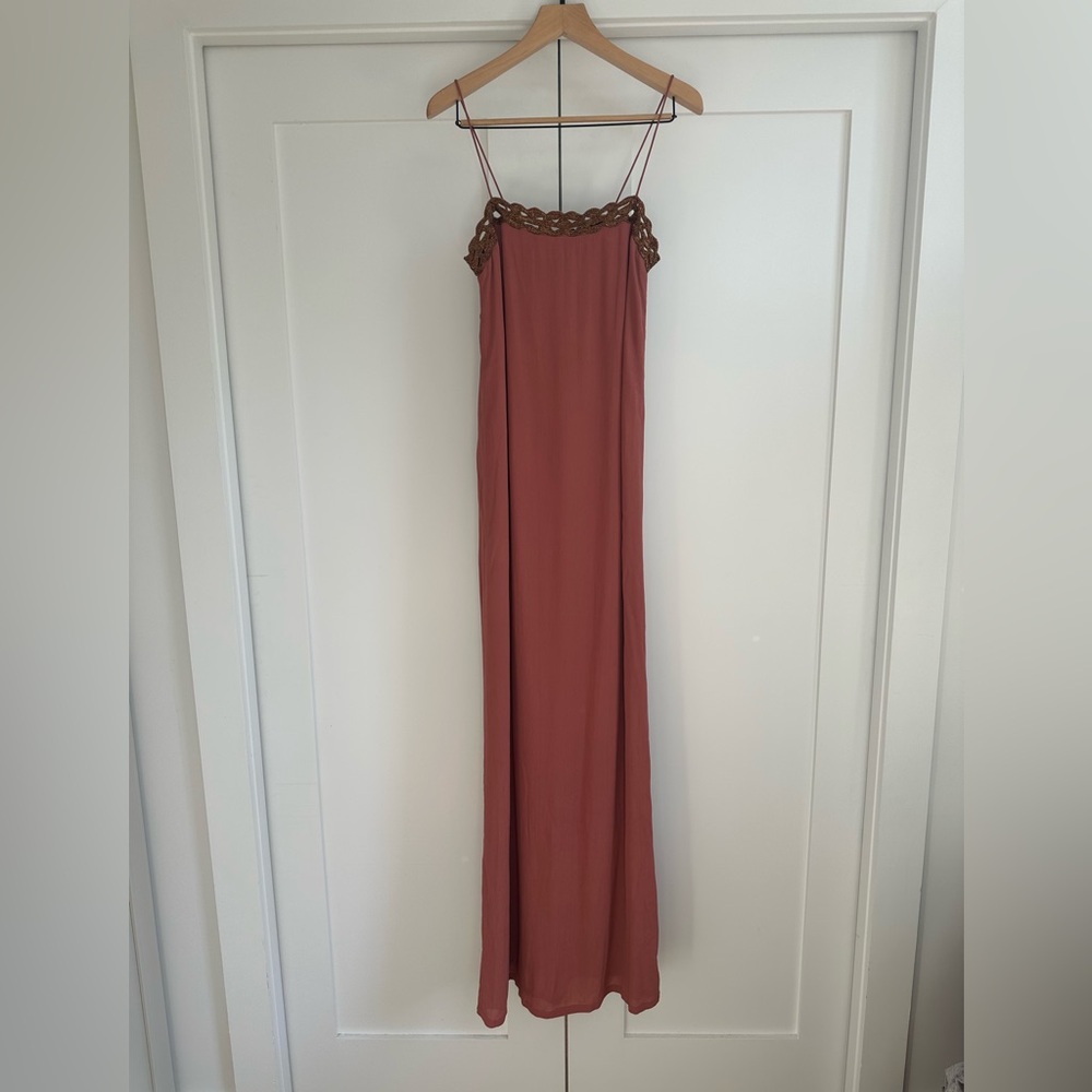 Chic Mauve Maxi Dress with Braided Strap Never Worn with tags size 6 Intropia